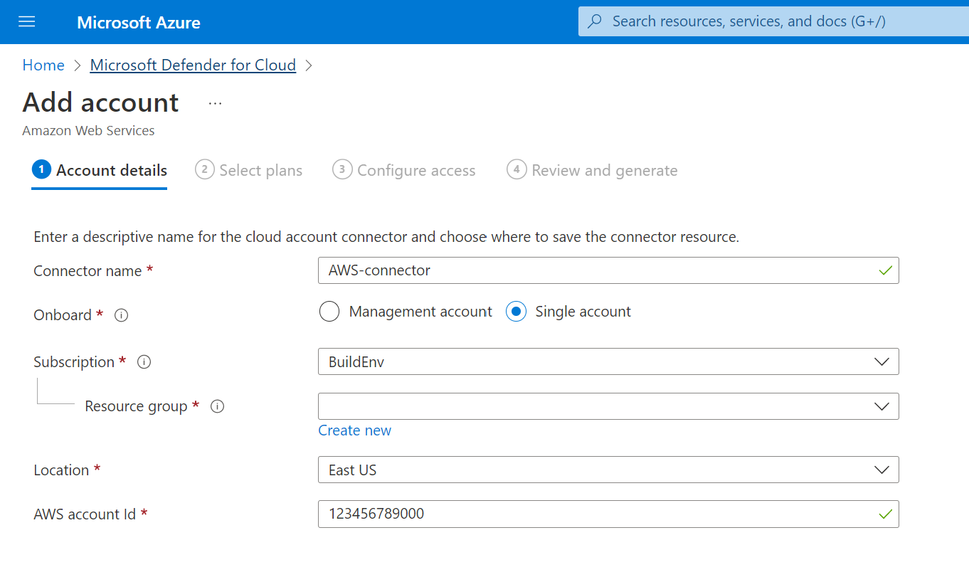 Add AWS account