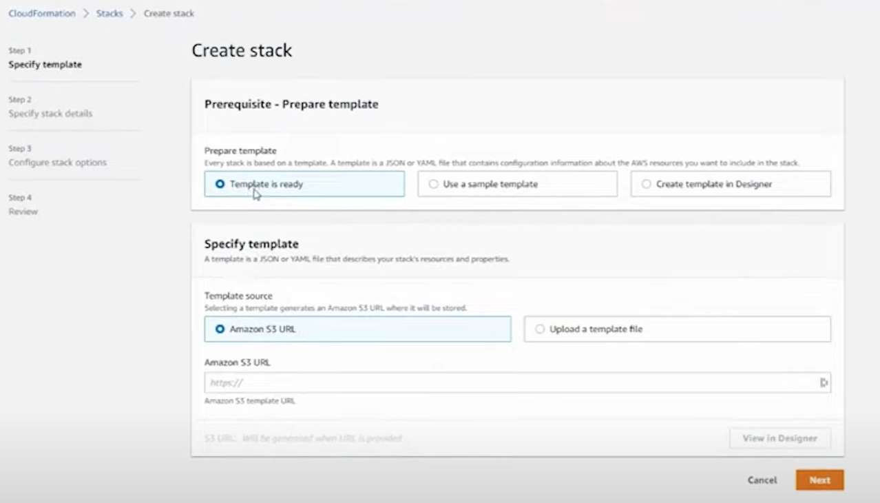 AWS stack of type cloud formation